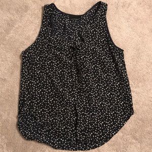 Cream and Navy sleeveless Cynthia Rowley Top